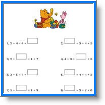 Free printable first grade math worksheets