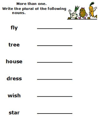 free printable 2nd grade English worksheets, English language arts activities,plural words worksheets elementary school