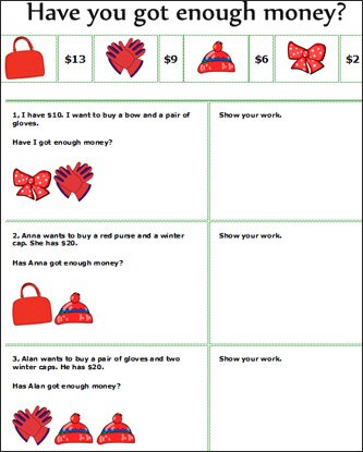 real life money worksheets, Free Printable primary school money word problems math Worksheets, free 2nd grade money math lesson plans