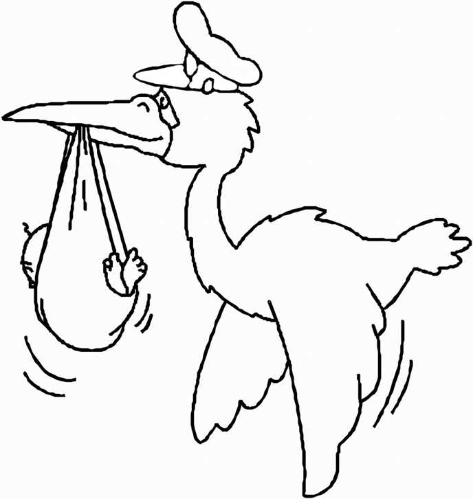 Stock with baby coloring page