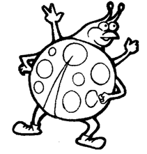 cartoon bug insects coloring pictures