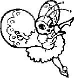 Butterfly fairy lady coloring page