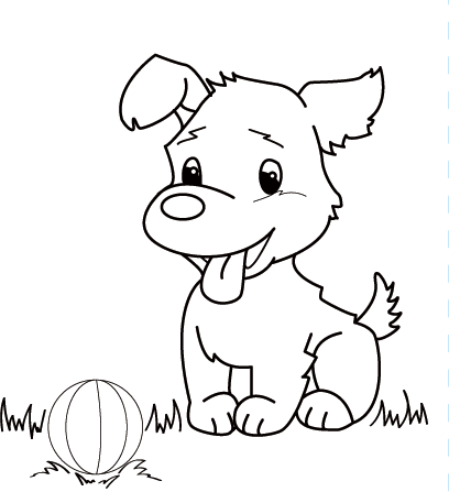 little dog coloring picture