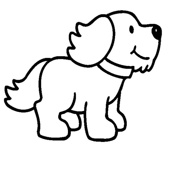 Cartoon dog coloring pages