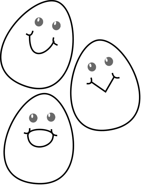 collection of easter eggs coloring pages