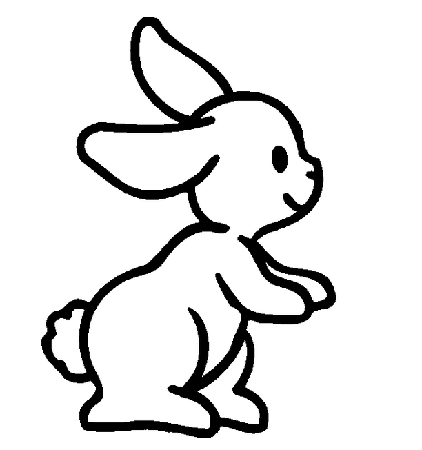 Children's bunny coloring picture