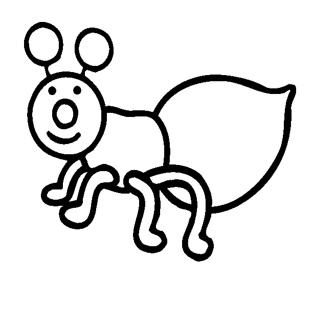  Ant animal coloring page