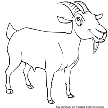goat coloring picture