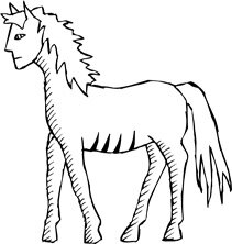 horse status coloring picture