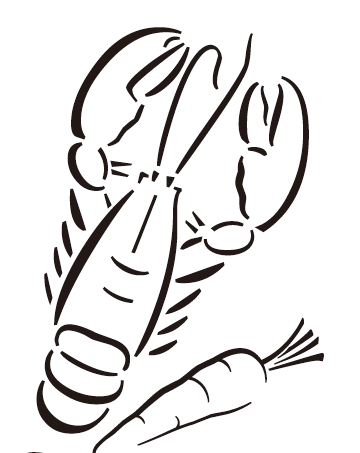 Children's lobster coloring picture