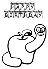 free printable kids Coloring birthday cards, coloring cards for birthday