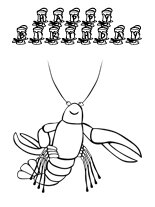 Online crawfish birthday cards for kids to printout and color 