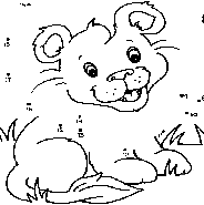 puppy connect the dots coloring page