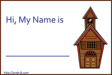 free welcome back to school name tags, free printable kids nametag templates