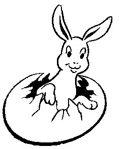 Jumping rabbit coloring page