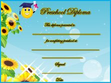 fill in graduation certificate for preschool graduation