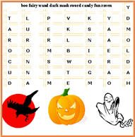difficult halloween games for PREK/KINDERGARTEN STUDENTS to search for boo fairy wand dark mask sword candy fun in puzzle