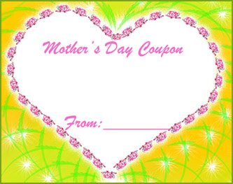 free printable Mother's day stationary, letterhead, and writing paper, mother's coupon book