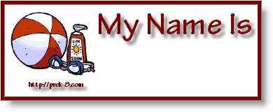 free summer camp name tags