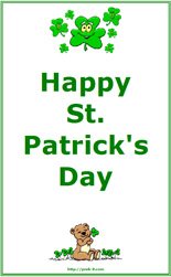 Free St. Patrick's Day Themed custom note cards for school teachers and students