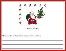 holiday writing templates and writing skills worksheets,Christmas worksheets skills, holiday writing prompts 