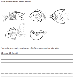 fish drawing activity printout