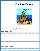 sea animals themed elementary school writing worksheets and free printable kids writing activies