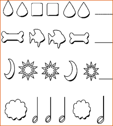 draw shape to complete the pattern 