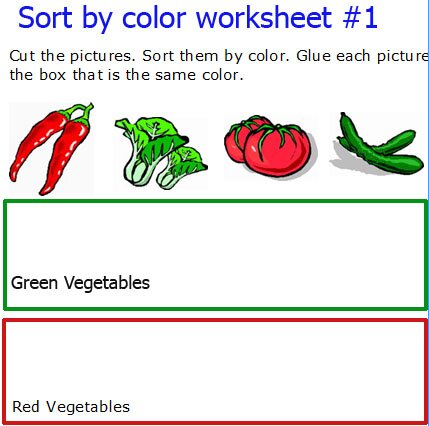 sorting games for kids, sort by color worksheets, free kindergarten math worksheets