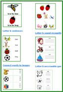 preschool kindengarten English learning resources, reading and writing letters, trace letter, letter coloring pages