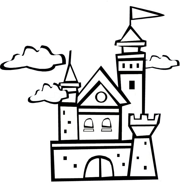 free kids coloring pages, castle coloring pictures, letters reading and writing activities, coloring page