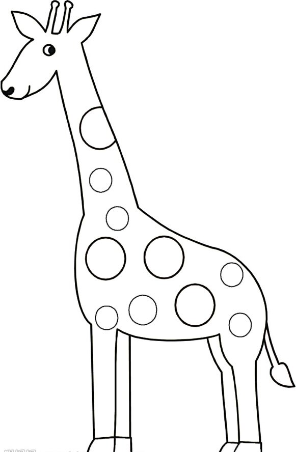 Free printable kids coloring picture, giraffe coloring pages