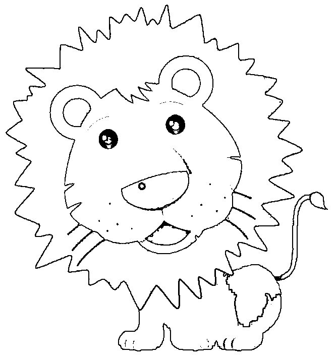 Free printable preschool coloring book, free preschool coloring activities,lion coloring pages