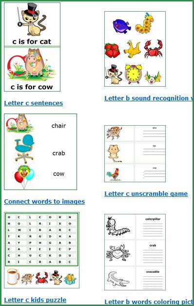 preschool games, letters activities, free kids puzzle, free preschool worksheets,free kids learning activites